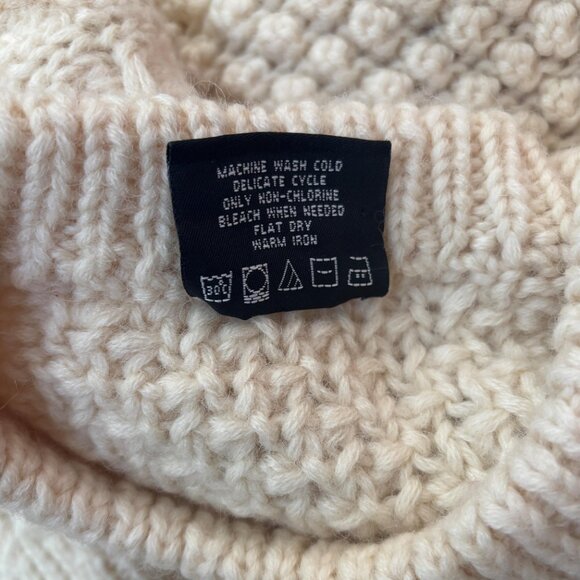 Polo Ralph Lauren 100% Wool Cable Knit Fisherman Sweater Chunky Heavy Weight - Picture 12 of 12